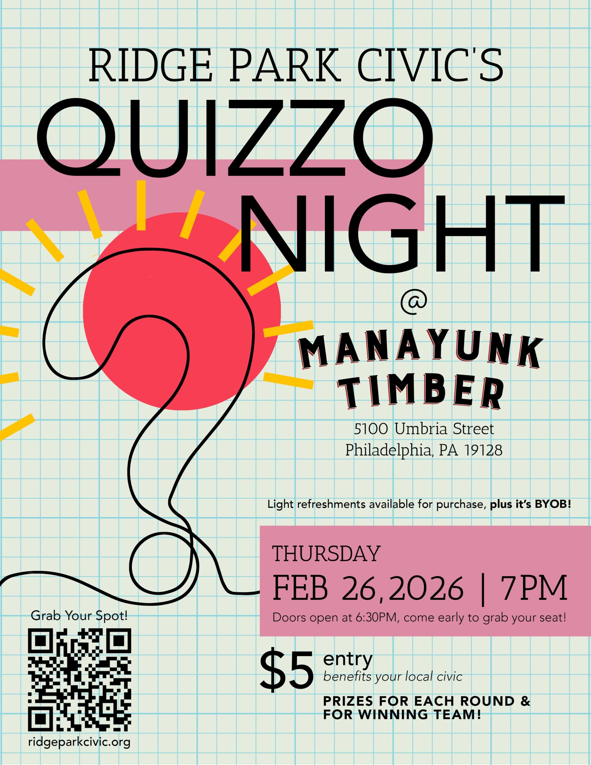 Quizzo Night on February 26th!